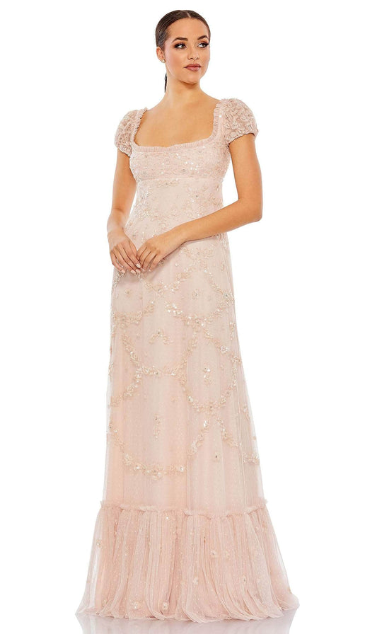 Mac Duggal 9194 - Empire Waist Vintage-Style Dress Special Occasion Dress 4 / Blush