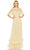 Mac Duggal 9199 - Floral Embellished A-line Evening Dress Special Occasion Dress 4 / Blush