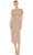 Mac Duggal 93649 - Beaded Bateau Sheath Cocktail Dress Special Occasion Dress 2 / Dark Mocha
