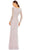 Mac Duggal 93660 - Faux Wrap Sequin Evening Dress In Silver