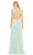 Mac Duggal - 93692 Deep V-Neck Floral Appliqued Gown Evening Dresses