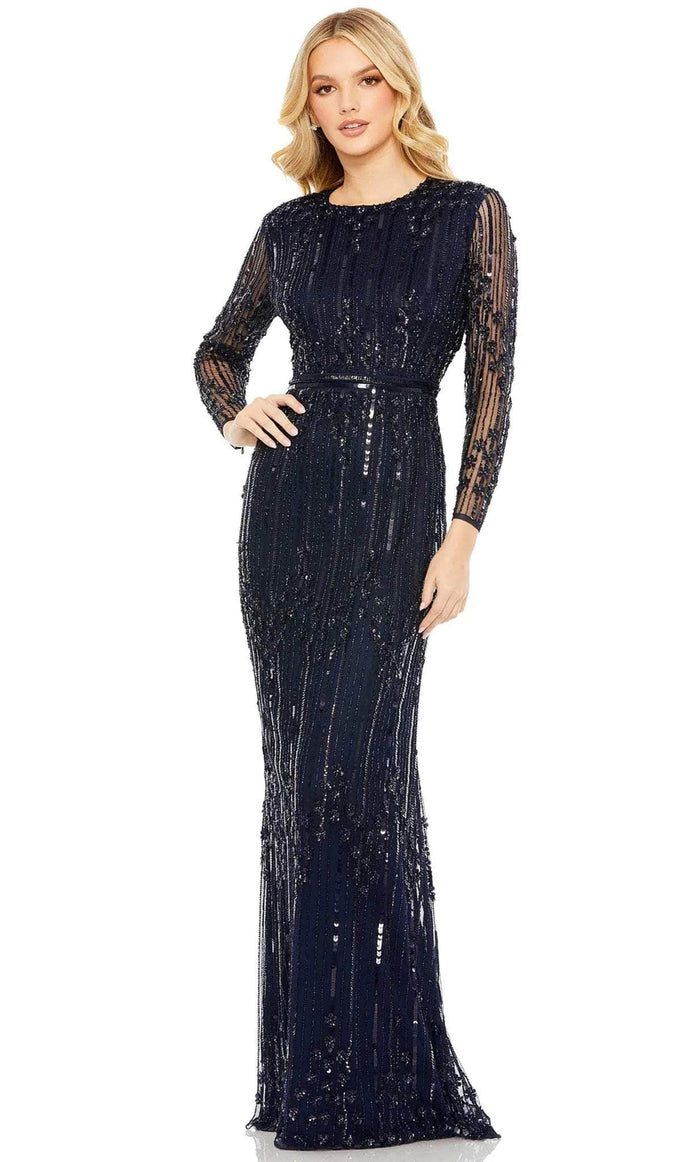 Mac Duggal 93781 - Sequin-Embellished Evening Gown Evening Dresses 4 / Midnight
