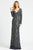 Mac Duggal - Beaded V-Neck Long Sleeves Sheath Gown 4578D - 1 pc Midnight Blue in Size 16 Available CCSALE 16 / Midnight Blue