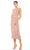 Mac Duggal Cocktail - 93592D Tea Length Beaded Jewel Dress Cocktail Dresses 0 / Rose