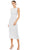 Mac Duggal Cocktail - 93597D Tea Length Geometric Beaded Dress Cocktail Dresses 0 / White
