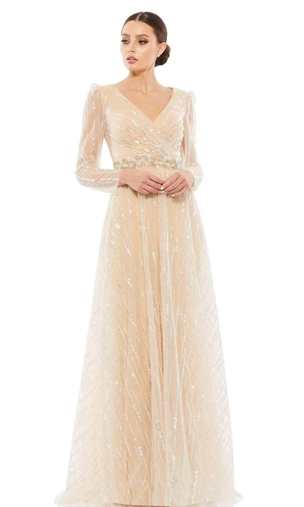 Mac Duggal Evening - 67859D Embellished V-Neck Dress – Couture Candy