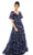 Mac Duggal Evening - 67933D Floral Printed A-Line Evening Dress Maxi Dresses