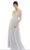 Mac Duggal Evening - 9131D Floral Fresh A-Line Dress Evening Dresses 4 / Platinum