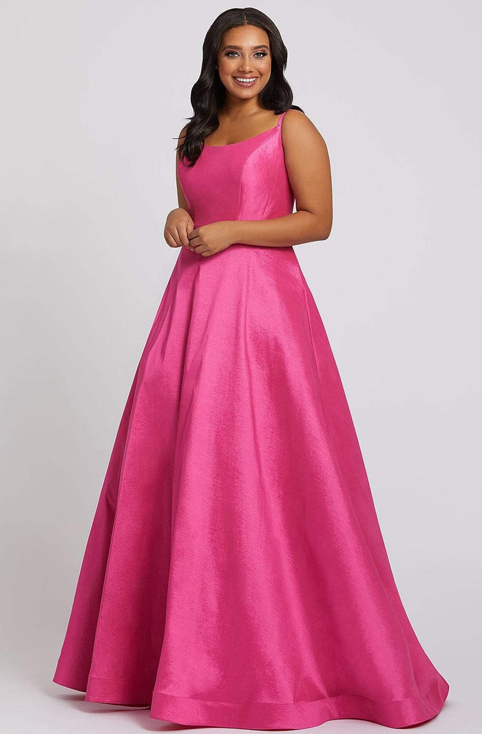 Mac Duggal Fabulouss - 67219F Scoop Neck A-line Gown With Train Prom Dresses 12W / Pink