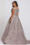 Mac Duggal Fabulouss - 77738F Embossed Floral Prints A-line Dress Prom Dresses