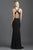 Madison James 18-629 Crisscross Fitted Jersey Evening Dress - 1 pc Black in Size 12 Available CCSALE 12 / Black