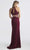 Madison James - 18-661 Fitted Halter Neck Keyhole Cutout Evening Dress - 1 pc Wine in Size 00 Available CCSALE