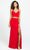 Madison James - 19-123 Crop Top Sheath Skirt with Slit Jersey Dress Pageant Dresses 2 / Red