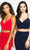 Madison James - 19-123 Crop Top Sheath Skirt with Slit Jersey Dress Pageant Dresses