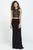 Madison James - 19-189 Beaded Lace Two Piece Jersey Sheath Dress Special Occasion Dress 0 / Black