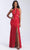 Madison James - 20-340 Stretch Lace Halter Sheath Dress Prom Dresses 2 / Red