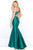 Madison James Beaded Lace Halter Trumpet Gown - 1 pc Green In Size 04 Available CCSALE 4 / Green