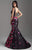 Madison James - Plunging Ladder Back Floral Mermaid Gown 18-601 CCSALE 2 / Black/Multi