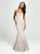 Madison James - Ruffled Drape Strapless Sweetheart Mermaid Gown 19-172 CCSALE 10 / Black