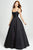 Madison James - Sleeveless Square Neck Mikado Prom Ballgown 19-107 - 1 Pc Cerise in Size 8 Available CCSALE 10 / Black