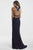 Madison James - Two Piece Lace Sheath Dress 18-619 - 1 pc Navy In Size 00 Available CCSALE 00 / Navy