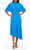 Maggy London G3570M - High Neck Asymmetrical Hem Formal Dress Special Occasion Dress 0 / Sea Blue