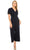Maggy London - G3935M Short Sleeve V-Neck Capri Jumpsuit Evening Dresses