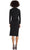 Maggy London G5024M - Ruched Side Long Sleeved Tea-Length Dress Special Occasion Dress