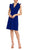 Maggy London G5197M - Ruffle Sleeve Sheath Short Dress Cocktail Dresses 10 / Blue