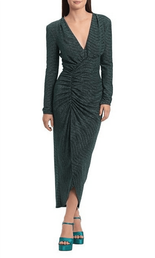 Maggy London G5595M - Ruched Fitted Long Dress