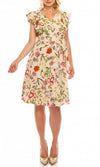 Maggy London - GSP13M Flutter Sleeve Floral Print A-Line Dress Cocktail Dresses5