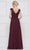 Marsoni by Colors - Beaded Applique A Line Chiffon Dress M238 - 2 Pc Wine in Size 10 Mauve and Slate Blue, and 1 pcs In Size 10 in Navy Available CCSALE