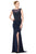 Marsoni by Colors - Beaded Baroque Illusion Gown M155 - 1 pc Charcoal Grey In Size 12 Available CCSALE 12 / Charcoal Grey