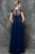 Marsoni by Colors Beaded Illusion A-Line Gown M181 - 1 pc Navy In Size 18 Available CCSALE