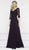 Marsoni by Colors Beaded V-Neck  Lace Applique Evening Dress M237 - 1 pc Eggplant In Size 12 Available CCSALE 18 / Navy