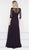 Marsoni by Colors Beaded V-Neck  Lace Applique Evening Dress M237 - 1 pc Eggplant In Size 12 Available CCSALE