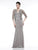 Marsoni By Colors - Deep V-Neck Trumpet Formal Gown MV1001 - 1 pc Gunmetal In Size 24 Available CCSALE 24 / Gunmetal