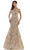 Marsoni by Colors - Embellished Lace Evening Dress MV1118 - 1 pc Gold In Size 6 Available CCSALE 6 / Gold