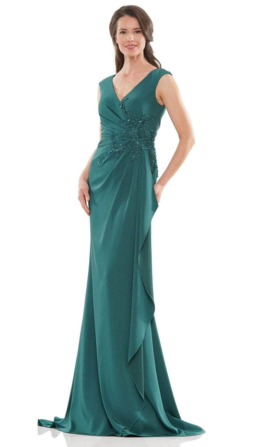 Marsoni by Colors - Embroidered Drape Evening Dress MV1148