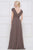 Marsoni by Colors - Gathered V Neck Off Shoulder A-Line Gown M251 CCSALE