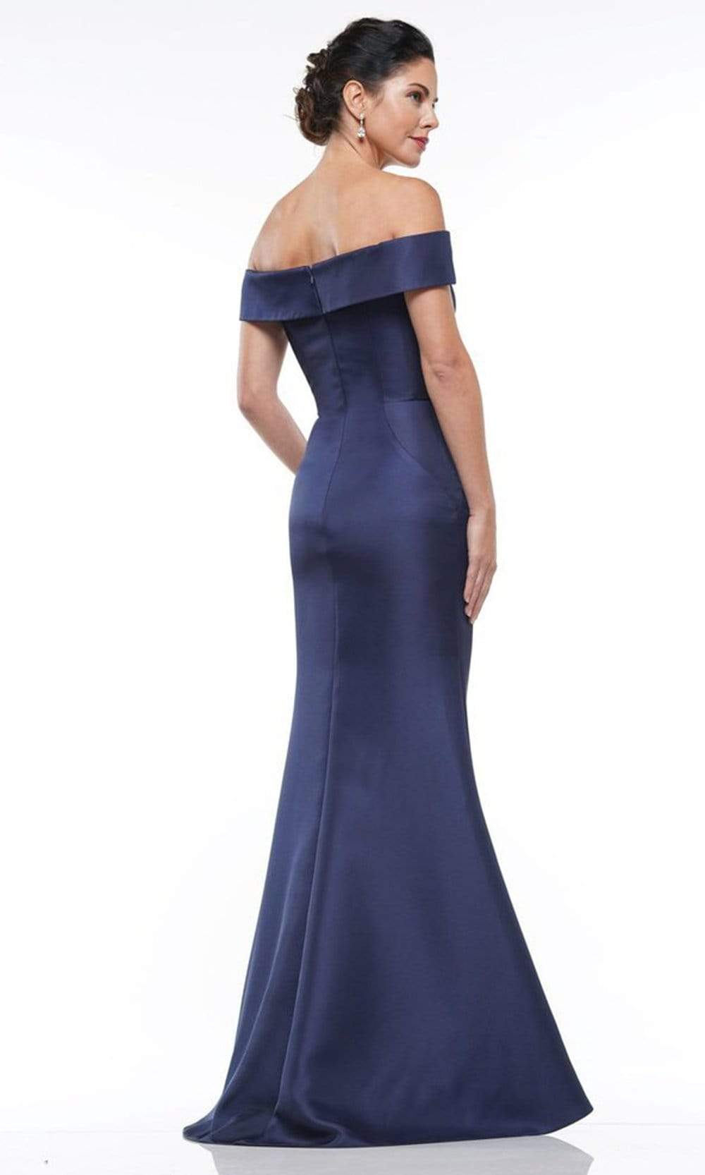 Marsoni by Colors - Jewel Accent Off-Shoulder Mermaid Gown MV1003 ...