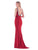 Marsoni by Colors - M140 Jewel Trimmed Neckline Trumpet Dress - 1 pc Red In Size 6 Available CCSALE