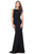 Marsoni by Colors - M140 Jeweled Bateau Trumpet Dress Special Occasion Dress 0 / Black