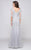 Marsoni by Colors - M162 Embellished V-neck Trumpet Dress Mother of the Bride Dresses