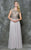 Marsoni by Colors - M173 Keyhole A-Line Chiffon Gown Special Occasion Dress 4 / Nude