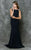 Marsoni by Colors - M177 Boatneck Beaded Cowl Back Mermaid Gown CCSALE