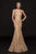 Marsoni by Colors M212 Fitted Lace V-Neck Mermaid Gown - 1 pc Gold in size 12 Available CCSALE 12 / Gold