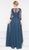 Marsoni by Colors - M237 V-Neck Beaded Lace Applique Chiffon Dress Special Occasion Dress