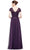 Marsoni by Colors - M243 Short Sleeve Embroidered Peplum Chiffon Gown Special Occasion Dress