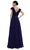 Marsoni By Colors - M251 Gathered V Neck Off Shoulder A-Line Gown Mother of the Bride Dresses